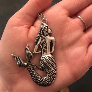 Silver Mermaid Pendant Necklace